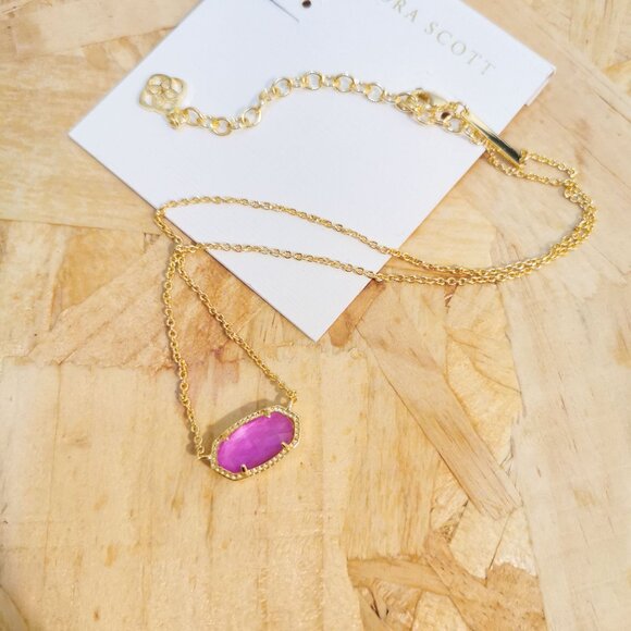 NEW Kendra Scott Elisa Azalea Necklace Gold - Picture 3 of 3